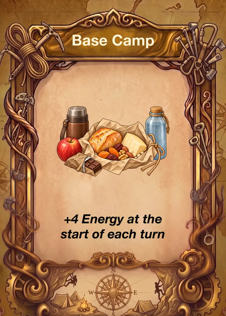 Base Camp card: +4 Energy at the start of each turn