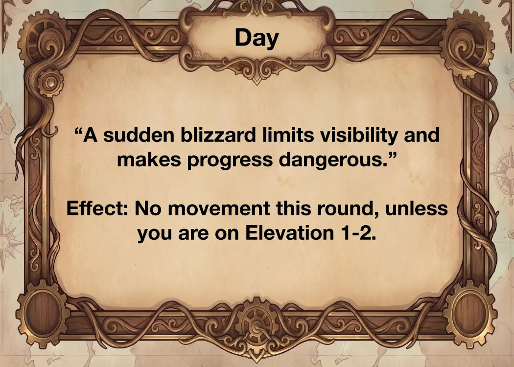 A Day card: a sudden blizzard
